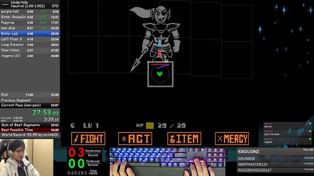 Undertale - Neutral Speedrun in 54:55 (English 1.001) смотреть онлайн