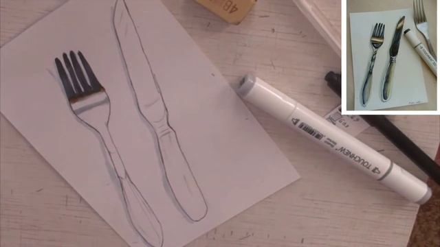 Как нарисовать металл ✂️/ уроки рисования маркерами/ draw lesson смотреть онлайн