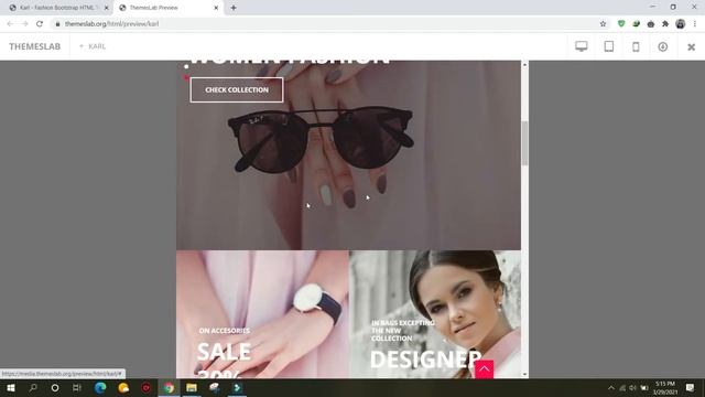 Karl: Fashion Bootstrap HTML Template смотреть онлайн