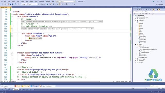 How to Implement Admin LTE Theme in ASP.NET Core смотреть онлайн
