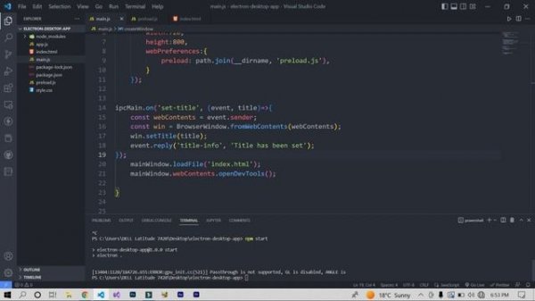 ElectronJs IPC - Create a Desktop App with ElectronJs in 2023