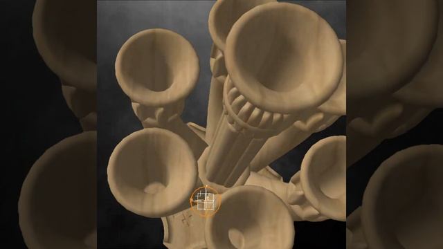 Подсвечник из композитного "деревянного" PLA. Визуализация смоделированного изделия смотреть онлайн