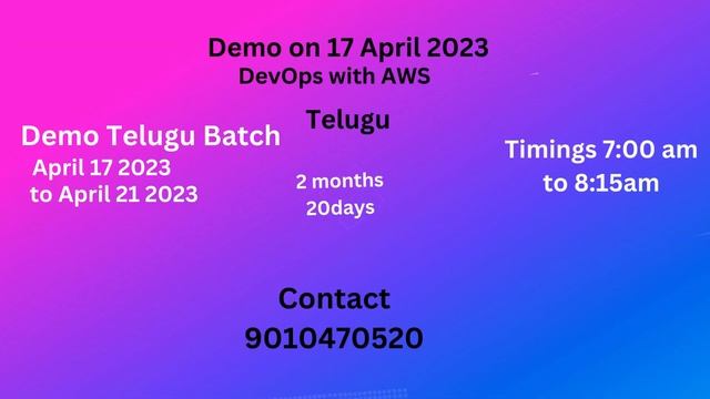 DevOps with AWS Live Training in Telugu | New Batch Update | Real Time Training | 91-9010470520 смотреть онлайн