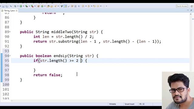 16 Codingbat | String 1 | endsLy | Java coding practice | UiBrains | by Naveen Saggam смотреть онлайн