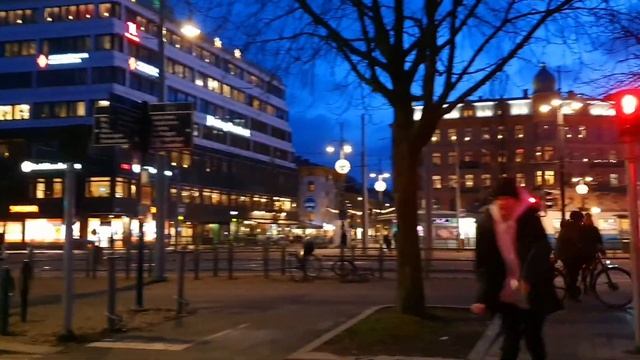 Night walk around Järntorget, Göteborg, Sweden ?? смотреть онлайн