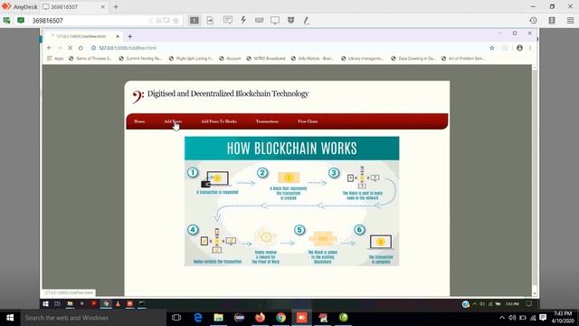 Digitised and Decentralized Block Chain Technology Python Project смотреть онлайн