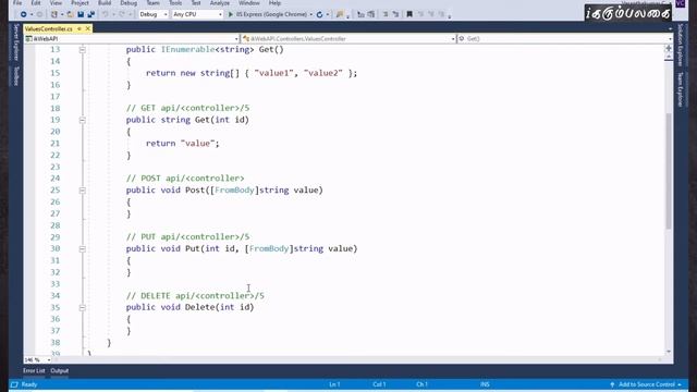 First Web API project | Mini Bytes | Visual Studio 2017 | Tamil смотреть онлайн