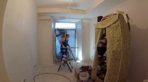 Шпаклевание откосов из гипсокартона шпателем шитрок 1000мм