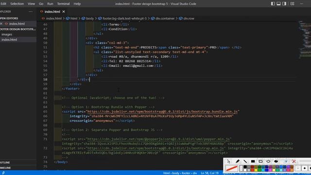 Bootstrap 5 Footer | responsive footer using bootstrap 5 смотреть онлайн