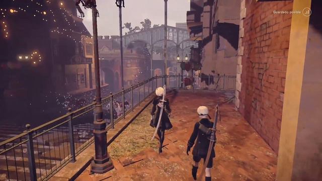 Nier Automata: Amusement Park Just walking with BGM смотреть онлайн