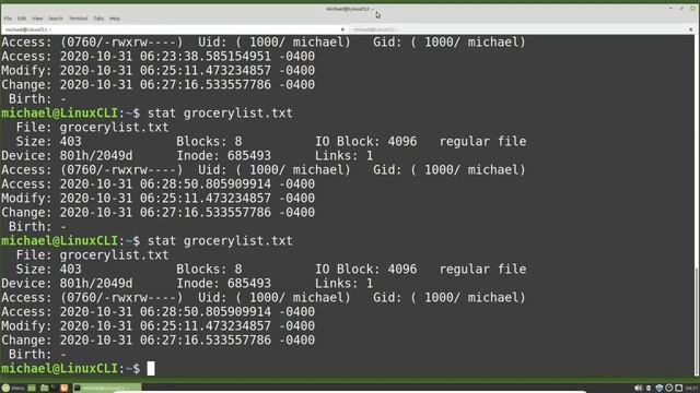 Linux Command Line (32) stat смотреть онлайн