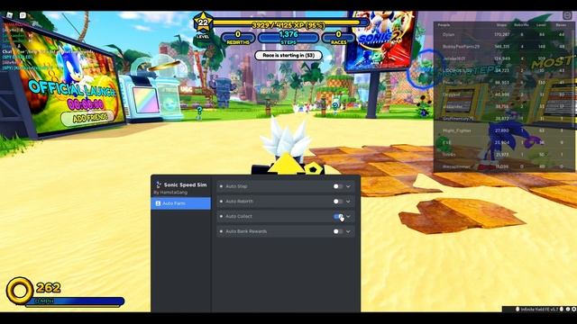 Sonic speed simulator script OP GUI Auto step, Auto collect orbs, Auto Rebirth... ✅Working 2022✅ смотреть онлайн