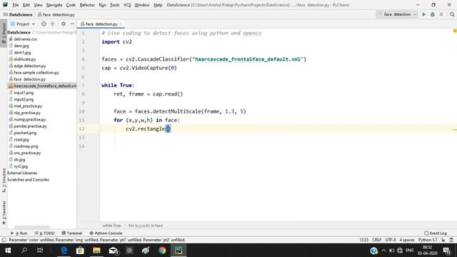 face detection live with python and opencv |detection|live| project| смотреть онлайн