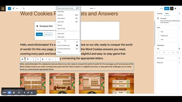 WordPress 6.2: Copy/Paste Styles смотреть онлайн