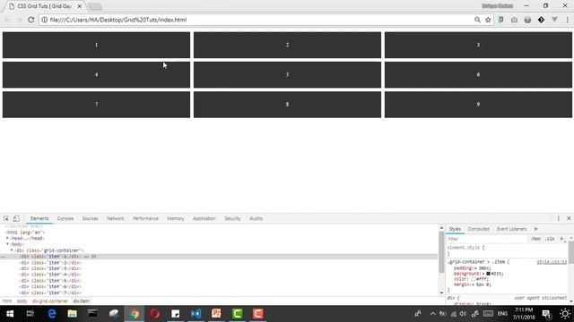 4 - ( CSS Grid Tutorial ) Grid Gap [ Column - Row ] -- عمل مسافات بين العناصر смотреть онлайн