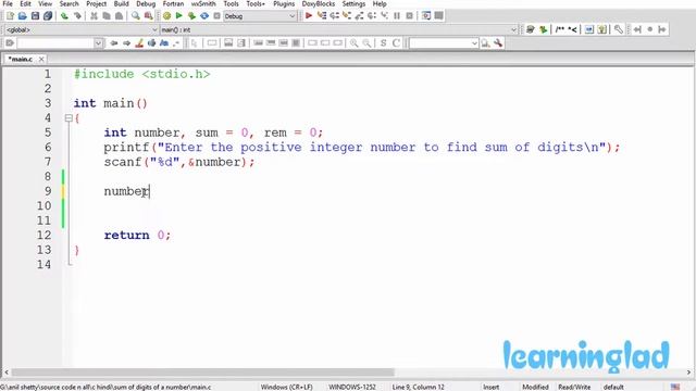 C Program to Find Sum of Digits of an Integer Number | Video Tutorial in Hindi смотреть онлайн