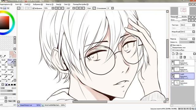 Anime Speedpaint [ SAI ] anime boy смотреть онлайн