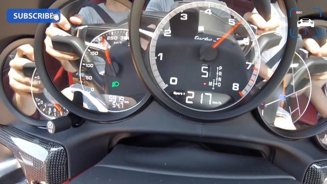 Porsche 911 Turbo S 991.2 Acceleration 0-295 km/h Autobahn Speed Sound Drive Launch Control смотреть онлайн