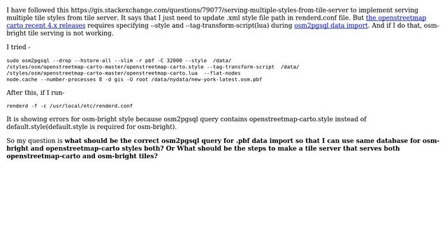 GIS: Serving multiple styles openstreetmap-carto(4.x versions) and osm-bright from tile server? смотреть онлайн