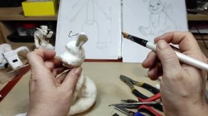 ?Ватная игрушка.ПАСХАЛЬНЫЙ ЗАЙКА. Урок 5. Формируем мордочку ЗАЙКИ. Делаем уши и объёмы тела..