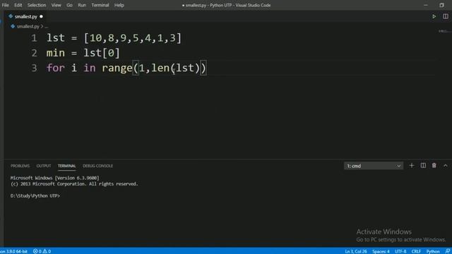 Python Program To Find Minimum Element From A List In Hindi | Python Programs For For Beginners смотреть онлайн