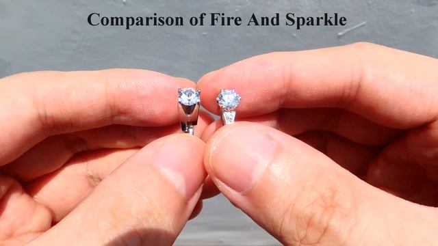 White Sapphire Vs Diamond - Side by Side Comparison смотреть онлайн