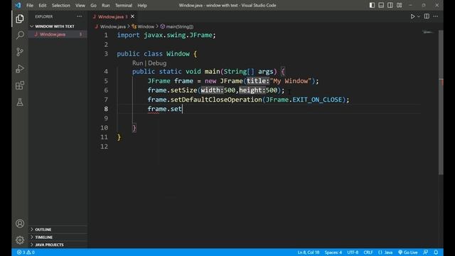 Let's Create a window with some text in it, using Java | Learning Java | #education #java #youtube смотреть онлайн