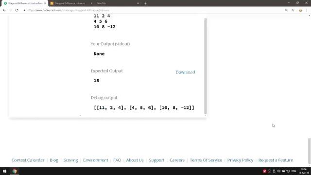 Diagonal Difference | Solving Hackerrank with python | Ep5 смотреть онлайн