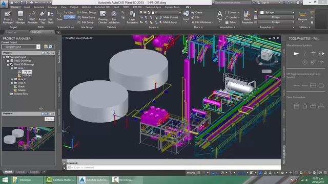 DEMO AUTOCAD PLANT 3D 2015 (2) - EXPLICACIÓN PROGRAMA Y CREACIÓN DE PROYECTOS смотреть онлайн