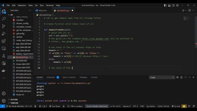 Python get Domain Name From URL смотреть онлайн