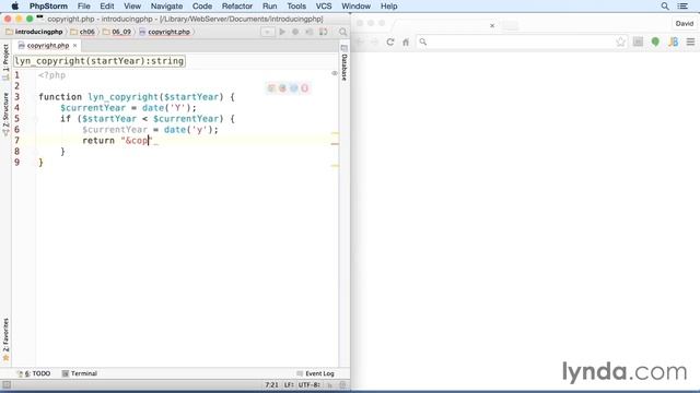 39 Solution Create a function to display copyright years смотреть онлайн