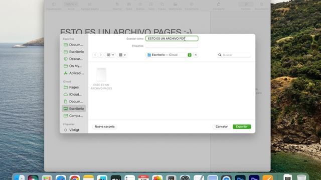 COMO CONVERTIR UN ARCHIVO PAGES A PDF EN MAC EN 2 MIN - OS VENTURA 2023