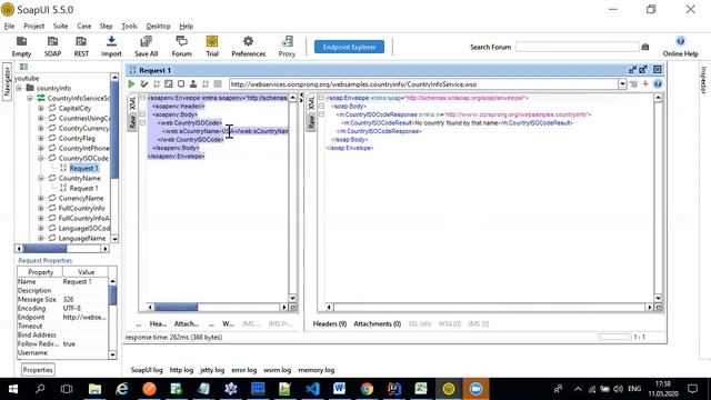 4. Импорт данных из SOAP демонстрационного проекта в SOAP UI.