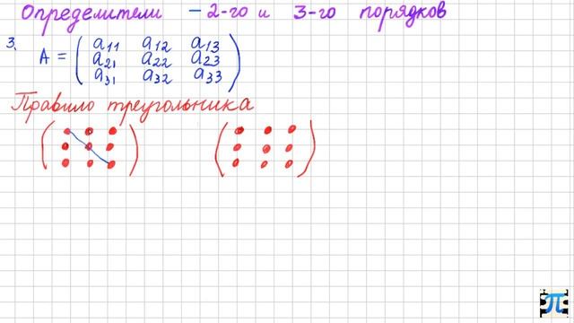 6. Вычисление определителей 2-го и 3-го порядка. смотреть онлайн