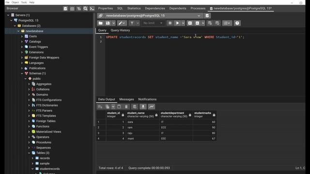 UPDATE - PostgreSQL Tutorial |Beginners Tutorial | Tamil смотреть онлайн