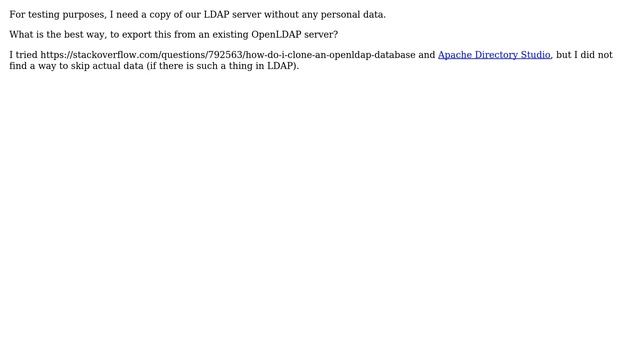 Export LDAP schema without data смотреть онлайн