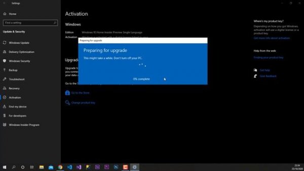 Update windows 10 Home single language To Windows 10 Pro Change Product Key