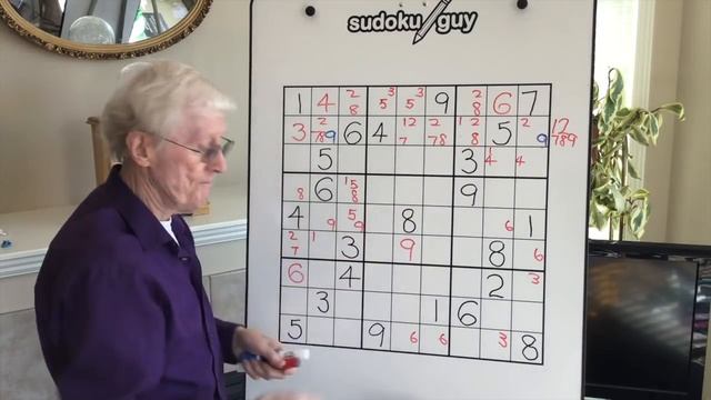 Sudoku Tutorial #62. How to spot an X wing using rows, and then knowing what to do! смотреть онлайн