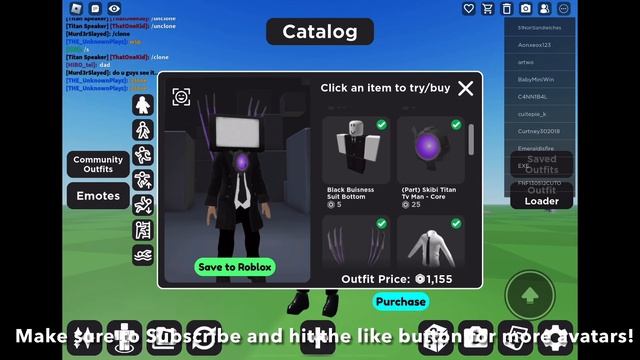 Titan TV Man avatar in roblox смотреть онлайн
