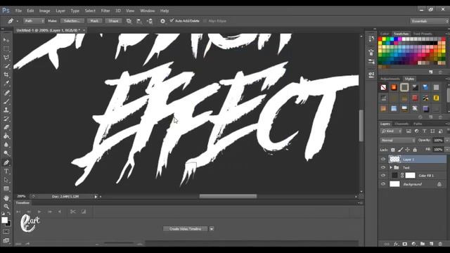 Typography Splash Effect Text - Tutorial Photoshop || FILE PSD DOWNLOAD смотреть онлайн