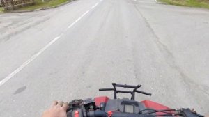 Бешеный квадрик с двигателем Лифан 20.  Первый выезд, осторожно мат !!!