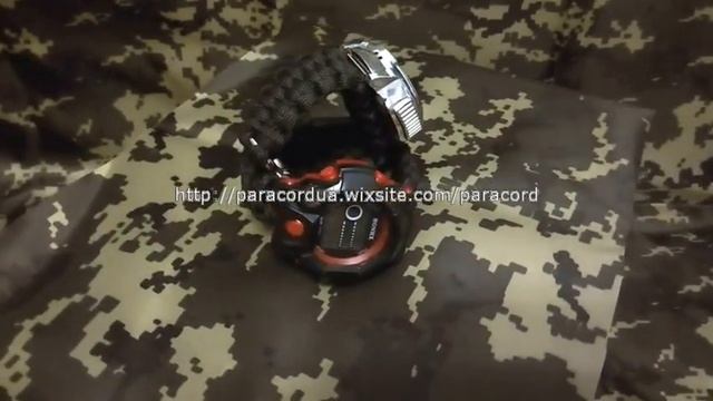 Браслет выживания с часами. Обзор плетения браслета "Быстрорасплетающийся" (Paracord 550). смотреть онлайн