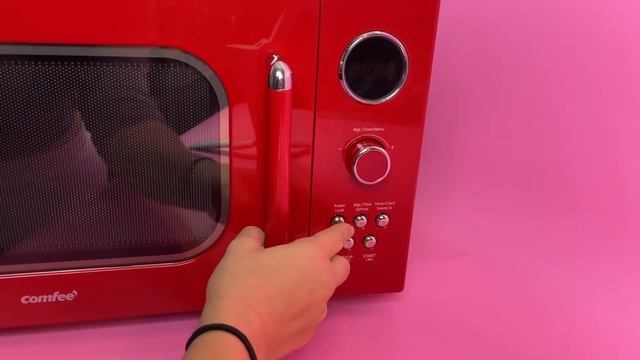 COMFEE Retro Microwave with 9 Multi-stage Cooking Levels смотреть онлайн