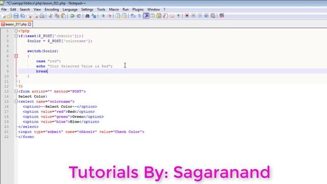 PHP switch case example// Lesson-011/ in Hindi (Ligen Tutorials) смотреть онлайн