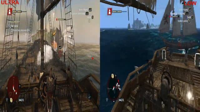 Assassin's Creed IV Black Flag - LOW and MAX SETTINGS смотреть онлайн