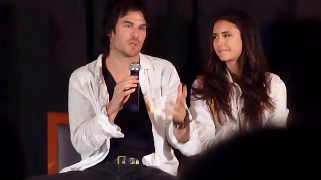 Ian Somerhalder And Nina Dobrev At The Mystic Love Convention