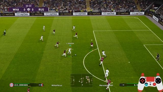 eFootball PES 2020, PES 2021: Пропуск мяча себе на ход. смотреть онлайн