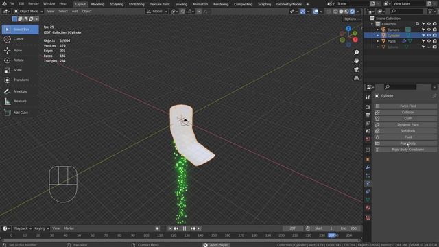 Blender Tutorial - Particle curve guide смотреть онлайн