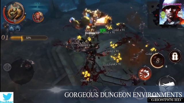Raziel: Dungeon Arena is a Diablo-Like Action RPG for Mobile Devices смотреть онлайн