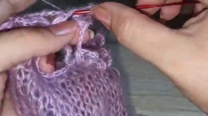 Мохеровый пуловер спицами легко. МК 3 часть. Обвязка горловины и рукавов крючком. Кайма крючком